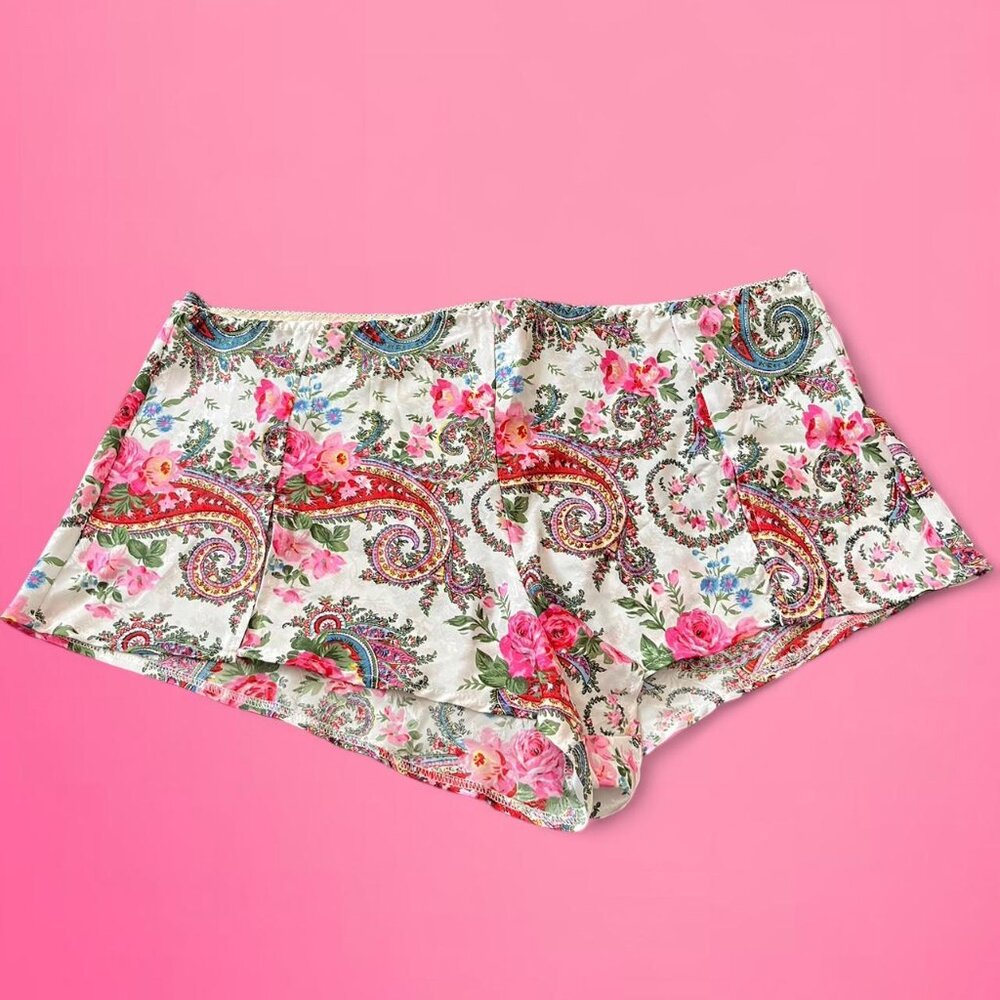 Vintage Erika Taylor Intimates silky pajama shorts boho fairycore hippie femme
